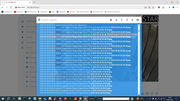 Logbucheintragung 9.4.25