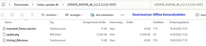 Download per Offline Kamerafunktion