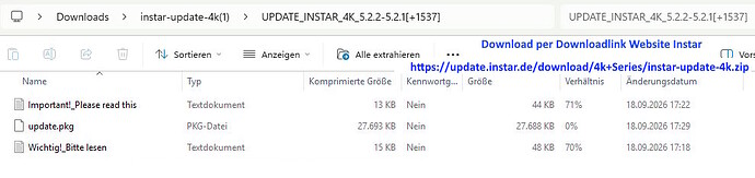 Download per Downloadlink Website Instar